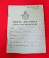 British WWII RAF Service & Release Book