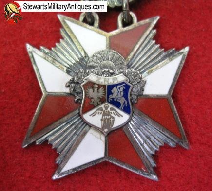  Polish WWII Era Patriotic Society Medal, Sterling — image 5
