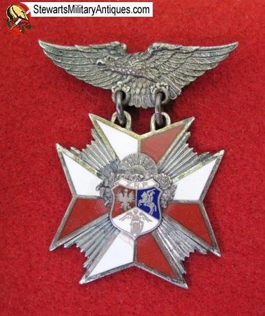  Polish WWII Era Patriotic Society Medal, Sterling — image 6
