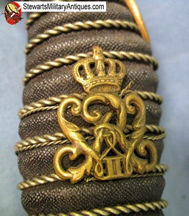  German Pre WWI M1889 Prussian Infantry Officers Sword, Etched Blade, Clemen & Jung  — image 4