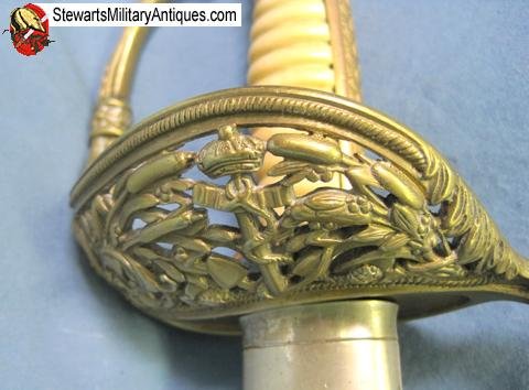  Dutch Pre WWI M1843 Navy Officers Sword, Ivory Grip — image 4