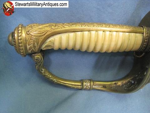  Dutch Pre WWI M1843 Navy Officers Sword, Ivory Grip — image 5