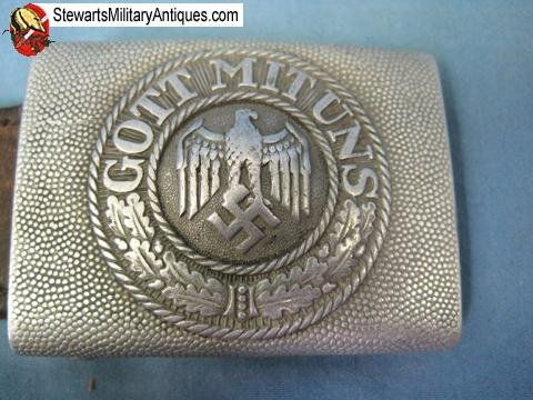  German WWII Army EM Belt & Buckle, 1937 FKO Maker — image 4