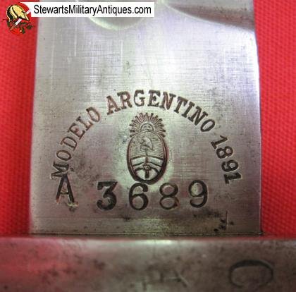  Argentine M1891 Mauser Bayonet, Alloy Grips, German Mfg Weyersberg — image 7