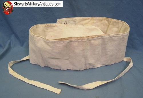  Japanese WWII 1000 Stitch Belt, White Cotton  — image 4