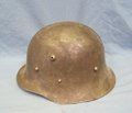 Bulgarian WWII M35/A Steel Helmet, Rolled Edge