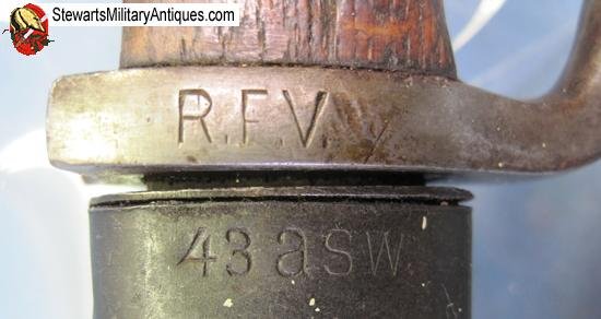  German WWII S84/98 /Finance RFV Bayonet, Coppel Mfg — image 3