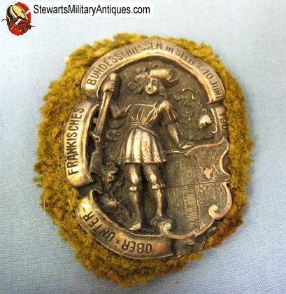  German Pre WWI Upper & Lower Franken Marksmanship Competition Badge, June 1908 — image 3