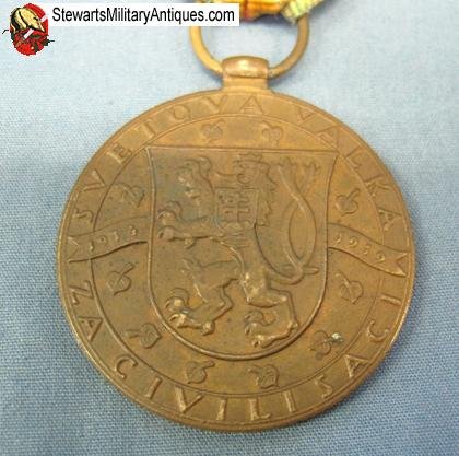  Czech WWI Victory Medal & Ribbon, Official Type 2 — image 2