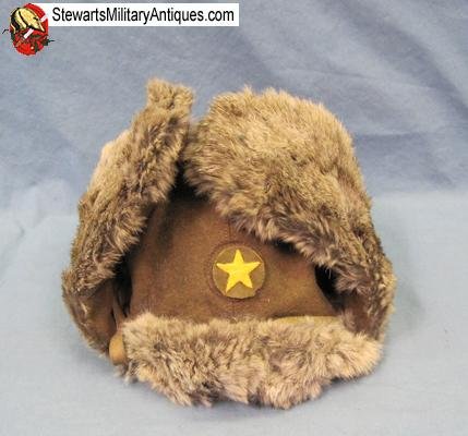  Japanese WWII Army Winter Fur Hat — image 2