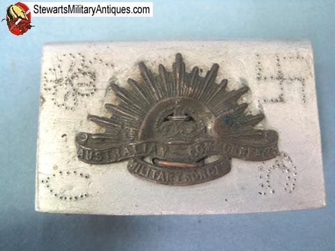  Australian WWI Trenchart Matchsafe & Letter — image 3