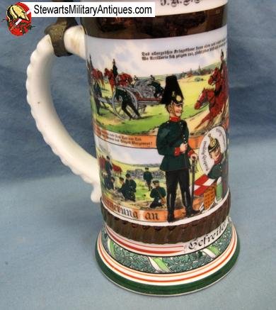  German Pre WWI Regimental Stein, Saxon Field Artillery Regiment Nr. 64 — image 6