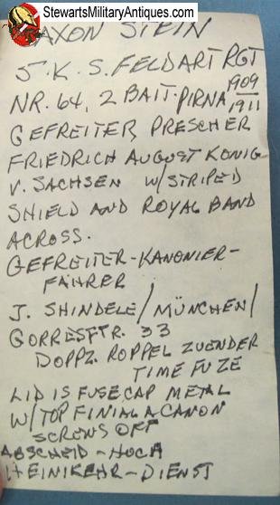  German Pre WWI Regimental Stein, Saxon Field Artillery Regiment Nr. 64 — image 7