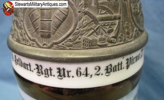  German Pre WWI Regimental Stein, Saxon Field Artillery Regiment Nr. 64 — image 9