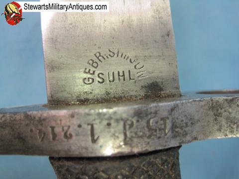  German M1871 Jager Bayonet, Simson Suhl Mfg. — image 3