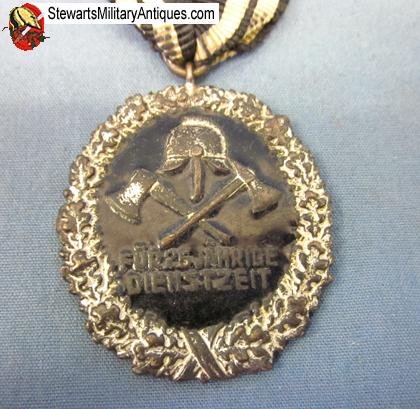  German WWI Prussian 25 Year Fire Service Medal — image 3