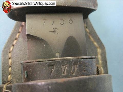  German WWII S84/98 Bayonet & Frog, Matching, E. Pack 1940 — image 6