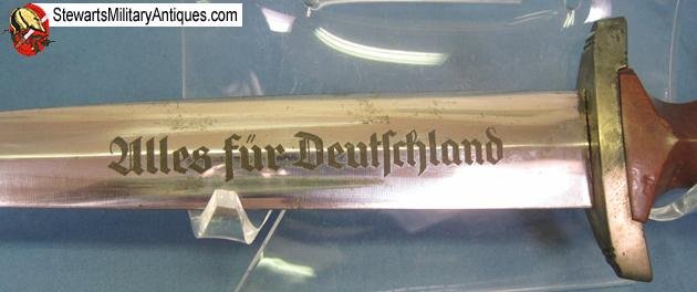  German WWII M1933 SA Dagger, Rare Maker ASSO — image 6