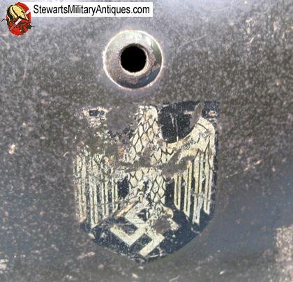  German WWII Army M1935 Double Decal Helmet, EF66 — image 2