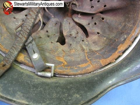  German WWII Army M1935 Double Decal Helmet, EF66 — image 5
