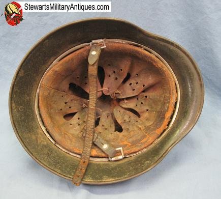  German WWII Army M1935 Double Decal Helmet, EF66 — image 7