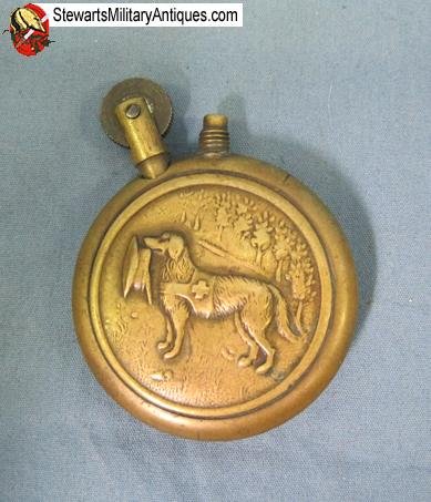  French WWI Trench Art War Dog Cigarette Lighter — image 2