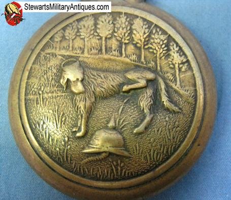  French WWI Trench Art War Dog Cigarette Lighter — image 4