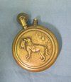 French WWI Trench Art War Dog Cigarette Lighter