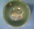 Japanese WWII Infantry Sake Cup, Green Porcelain