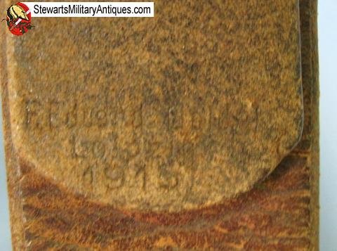  German WWI Prussian EM Belt & Buckle Set, 1915 Date — image 2