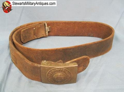  German WWI Prussian EM Belt & Buckle Set, 1915 Date — image 4