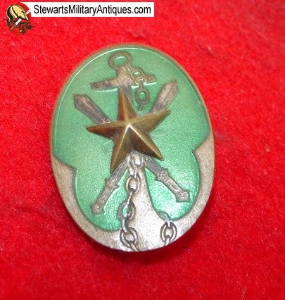  Japanese WWII Time Expired Soldiers League Badge, Green Backed — image 3
