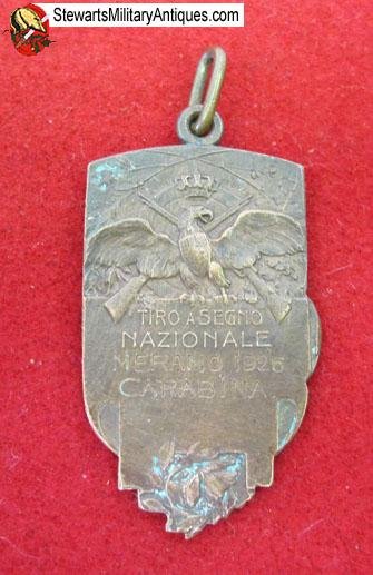  Italian Post WWII Marksmanship Medal, Merano 1926  — image 2