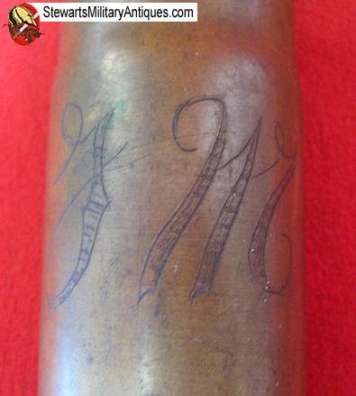  French WWI Trench Art 37mm Shell & Projectile, DEWAT — image 2