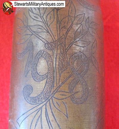  French WWI Trench Art 37mm Shell & Projectile, DEWAT — image 3