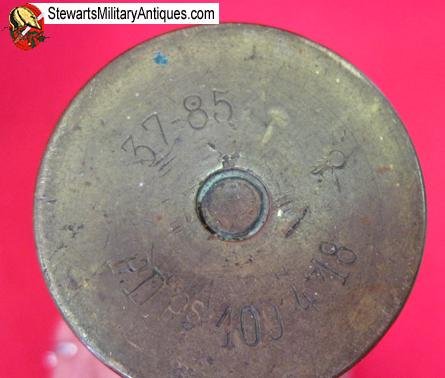  French WWI Trench Art 37mm Shell & Projectile, DEWAT — image 7