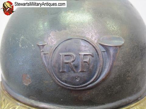  French WWI Adrian Helmet with Veterans Visor Plate — image 2