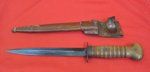 Dutch WWI-WWII Fighting Knife & Scabbard, Matching Numbers