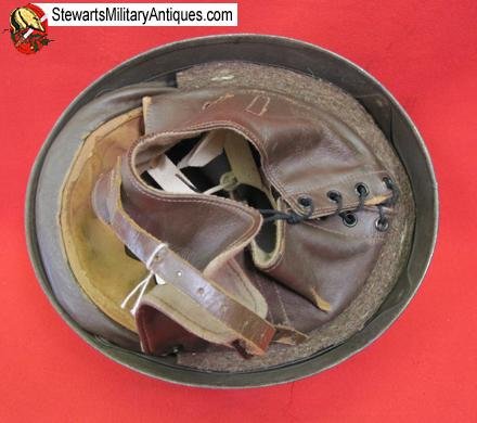  British WWII Dispatch Rider Helmet , BMB 1945, Sz 7   — image 3