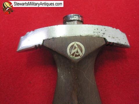  German WWII M1933 SA Enlisted Dagger & Hanger, RZM M7/66 Eickhorn — image 5