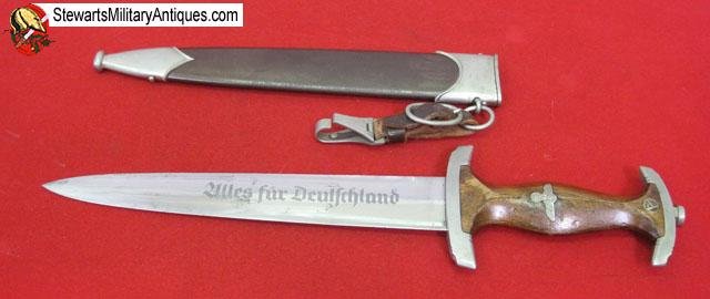  German WWII M1933 SA Enlisted Dagger & Hanger, HACO Mfg — image 6