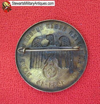  German WWII Anti-Hunger Tinnie, 1933-34 — image 3