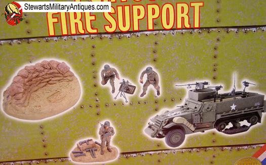  US WWII 21st Century Toys 1/32 Scale M3 Halftrack & Mortar Crew, Fire Support — image 3