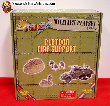  US WWII 21st Century Toys 1/32 Scale M3 Halftrack & Mortar Crew, Fire Support — image 4
