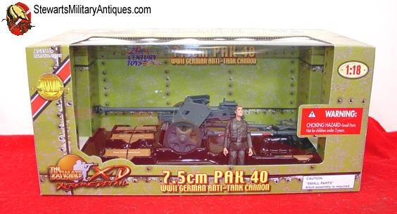  German WWII 21st Century Toys 1/18 Scale PAK-40 7.5cm Cannon, Ordnance Gray Finish — image 2