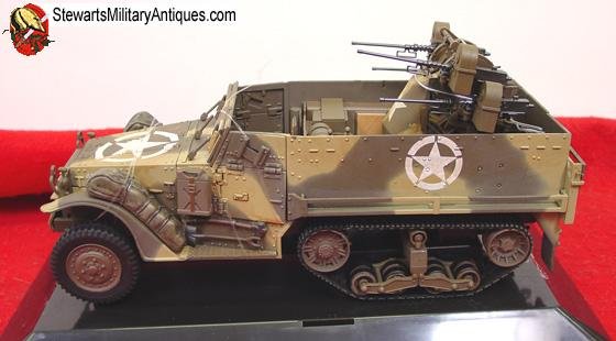  US WWII 21st Century Toys,  1/18 Scale US WWII M-16 Halftrack, Quad Fifties, Camo Finish — image 3