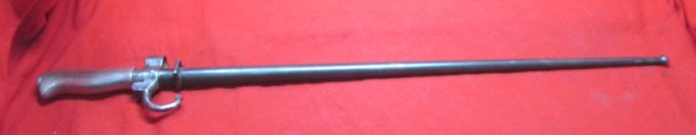  French WWI 1886 Lebel Rifle Bayonet Hooked Guard, Early Mfg — image 3
