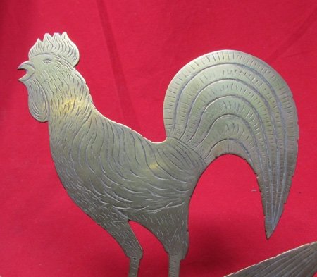  French WWI Trench Art Rooster & German Eagle Shell Brass Photo Prop,,  Jane A. Kimball Collection — image 4