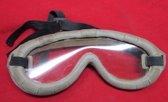  US WWII Polaroid Tanker Goggles, Gray Rubber, Clear — image 2