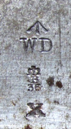  British Pattern 1888 Bayonet, 1893, Mole Mfg., 2nd Dragoon Guards Marked — image 2